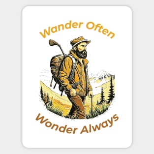 TRAVEL: WANDER OFTEN, WONDER ALWAYS Sticker